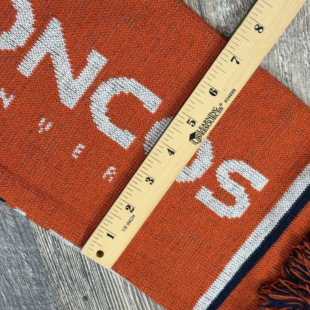 Denver Broncos FOCO Knit‎ Scarf Orange Reversible NFL Team Logo Fringe Winter